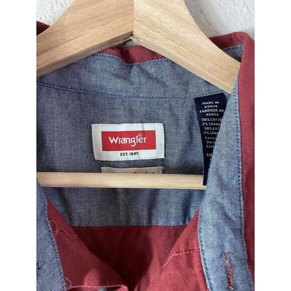 Wrangler  color Red T-shirt men Wrangler Size LG Shirt Men - Picture 2 of 5